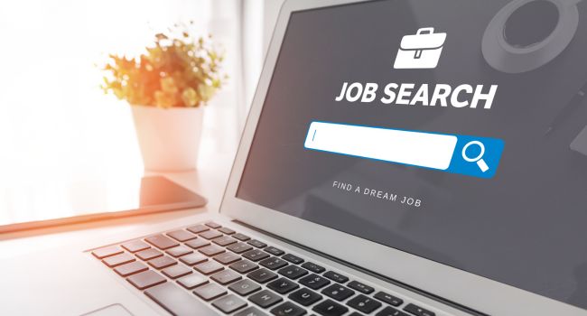 Job Search on Laptop
